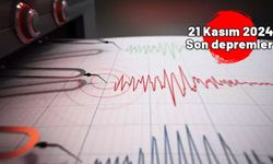 SON DEPREMLER LİSTESİ 21 KASIM 2024: Deprem mi oldu, nerede, kaç şiddetinde? Kandilli ve AFAD son depremler