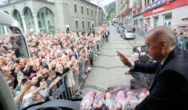 Erdoğan toplu açılış töreni için memleketi Rize'de
