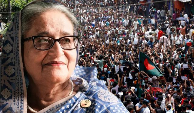 Bangladeş Başbakanı Hasina istifa ederek ülkeden kaçtı!