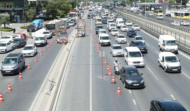 Günlerce sürecek çalışma bu sabah başladı: E-5'te yoğunluk oluştu 