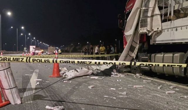 Kuzey Marmara Otoyolu’nda korkunç kaza: TIR şoförü yaşamını yitirdi