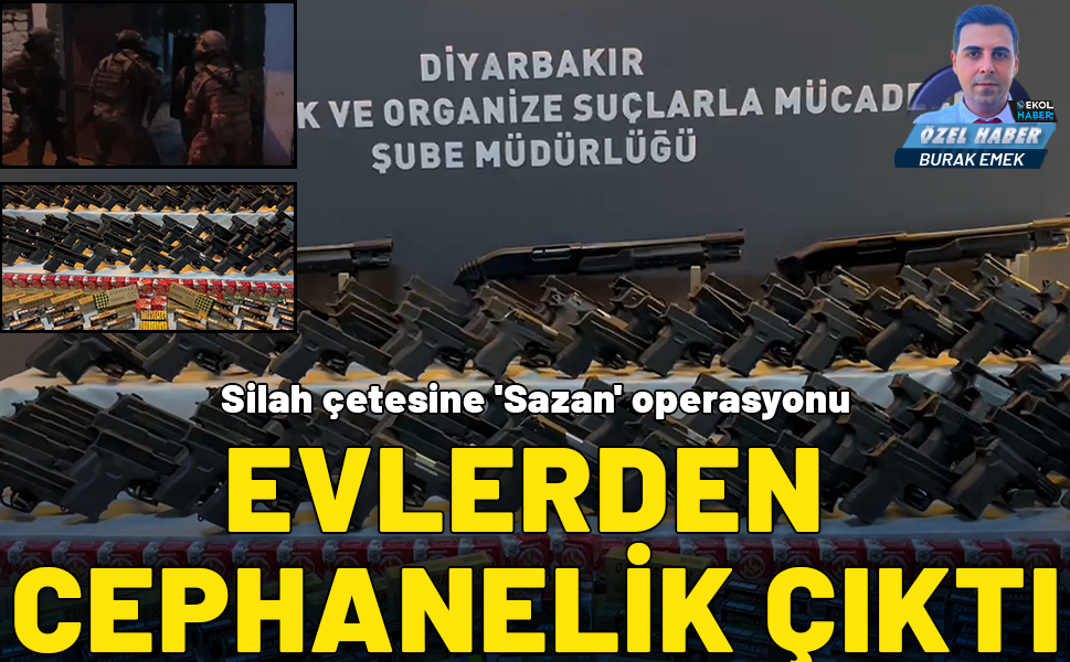 Silah çetesine 'Sazan' operasyonu: Evlerden cephanelik çıktı