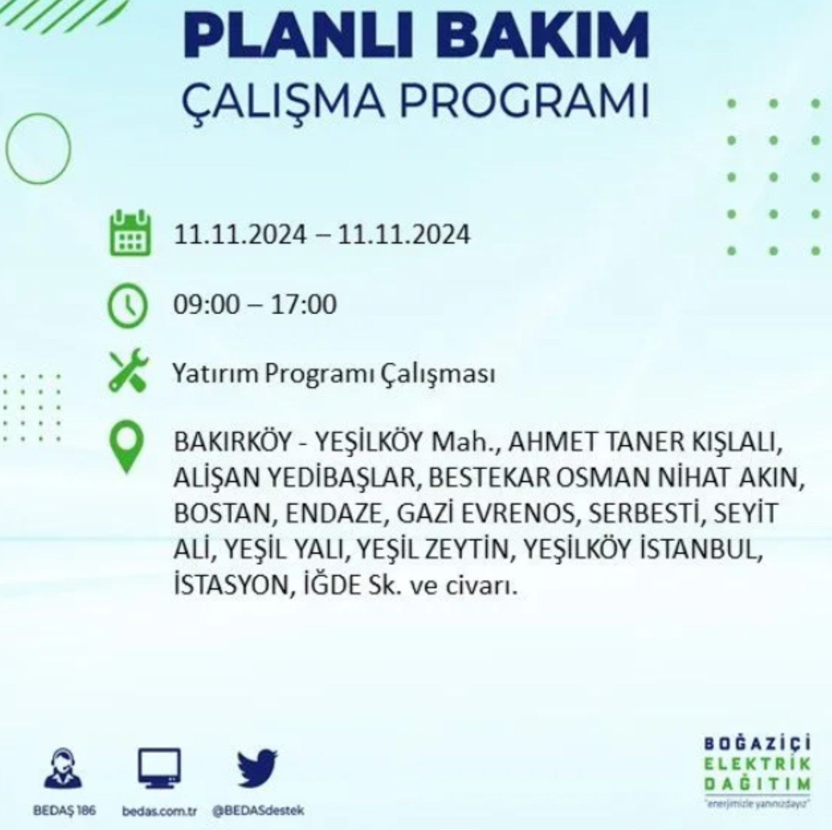 11 Kasim Istanbul Elektrik Kesintisi 3